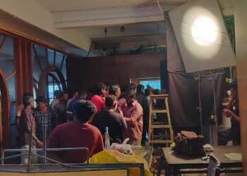 மதுரை தனியார் ஹோட்டலில் நடிகர் விஜய் சேதுபதி மற்றும் நடிகை லிஜோமோல் நடிக்கும் பெயரிடப்படாத திரைப்படபடப்பிடிப்பு