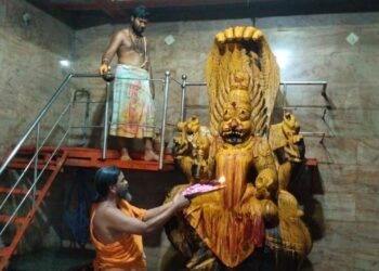 தூத்துக்குடி ஸ்ரீ பிரத்தியங்கிரா தேவி கால பைரவர் சித்தர் பீடத்தில் அமாவாசை வழிபாடு நடைபெற்றது