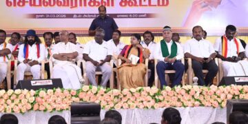 தூத்துக்குடி தொகுதியில் 20 நாட்கள் விழிப்புணர்வோடு அனைவரும் பணியாற்ற வேண்டும் – செயல்வீரர்கள் கூட்டத்தில் அமைச்சர் கீதாஜீவன் பேசினார்.